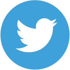 twitter logo in weiss blau